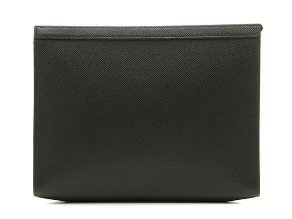 LOUIS VUITTON Shoulder Bag Pochette Voyage Taiga Noir Black